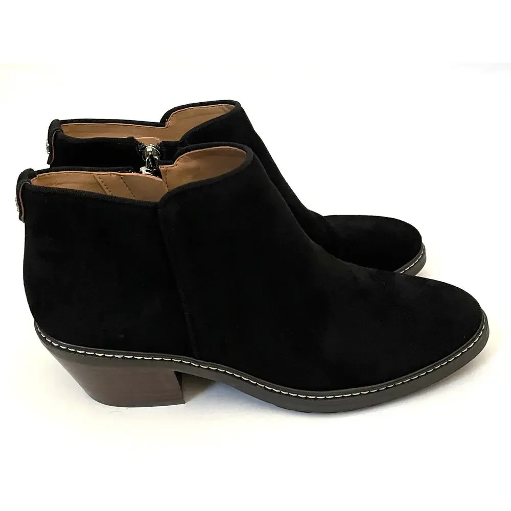 Sam Edelman Pryce Rain Repellent Suede Bootie Boot Black Size 8.5 NEW